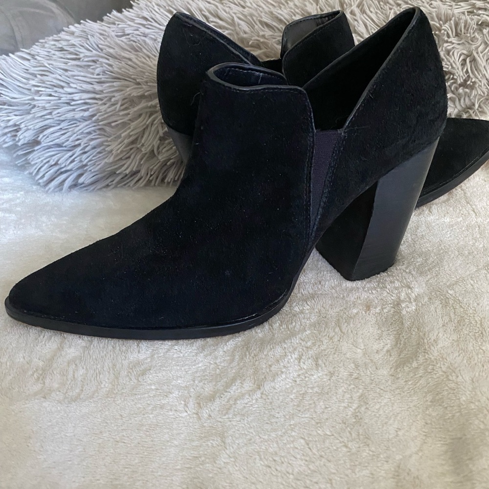 Vince Camuto Black Suede Heeled Boots
